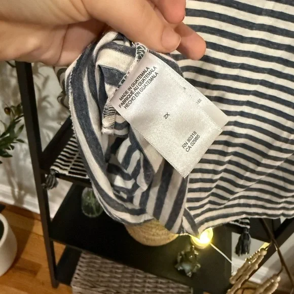 Plus size lucky brand size 2X striped top - Picture 4 of 5